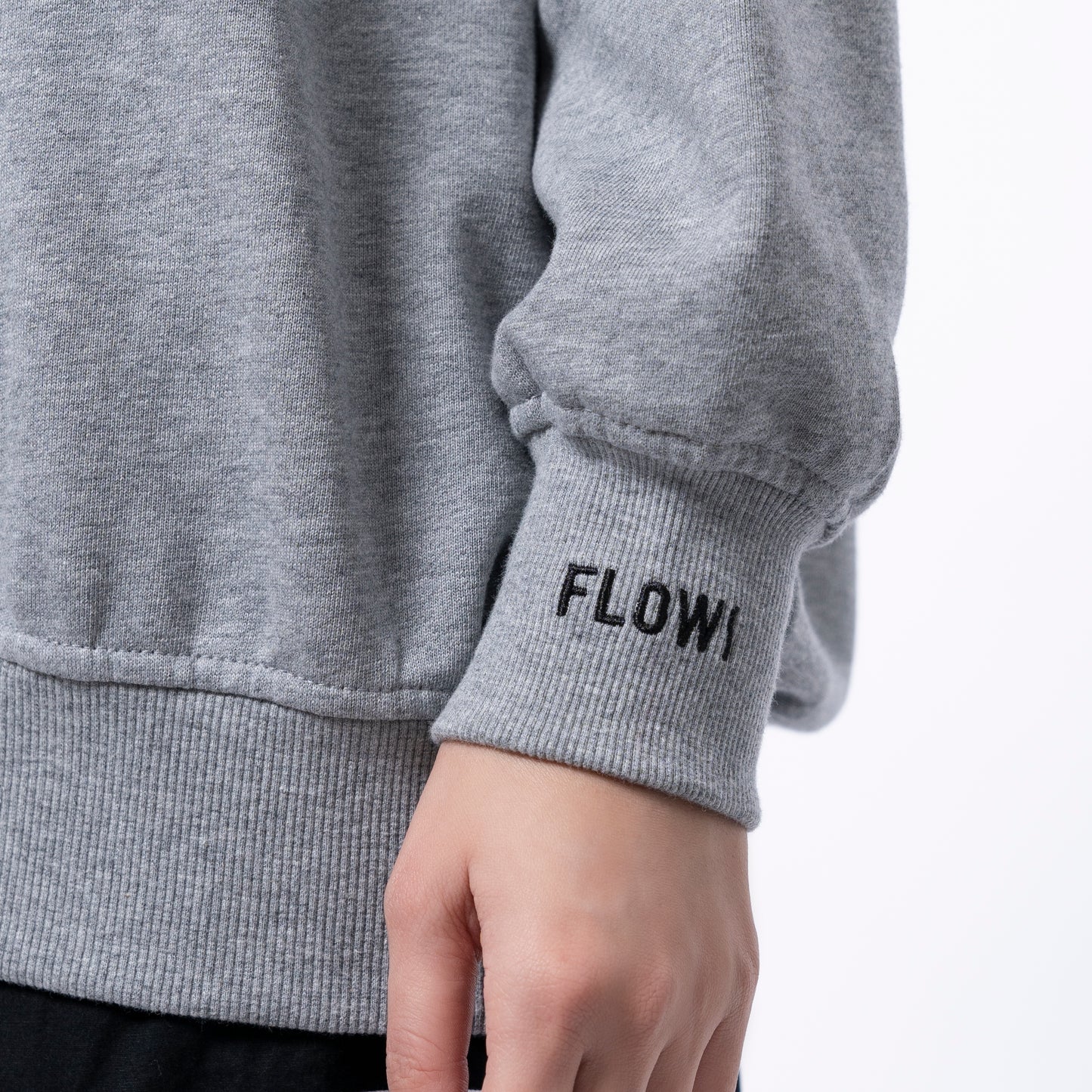 FLOWS SWT02 Logo Badge Crewneck Sweatshirt