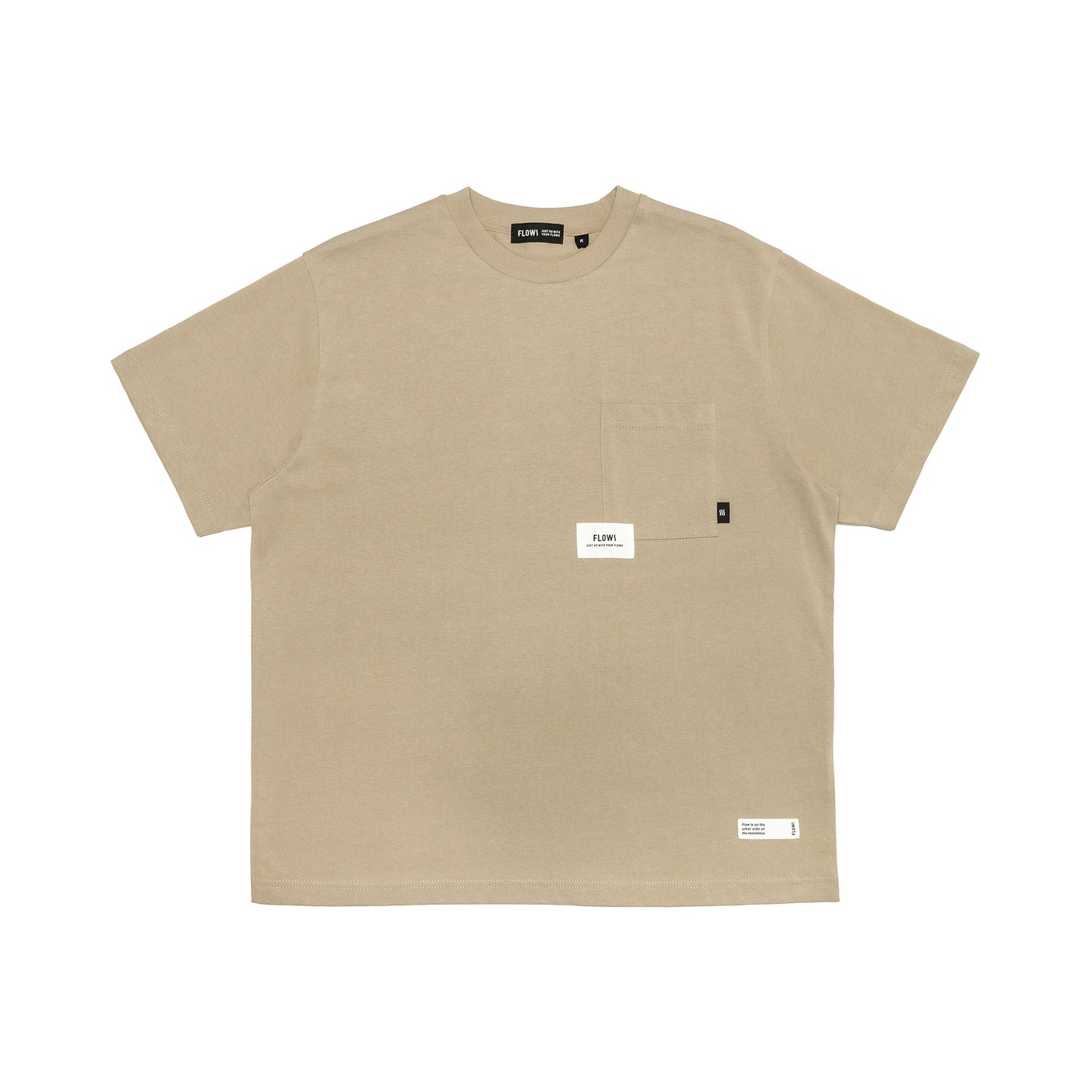 FLOWS TEE04 Label Pocket T-Shirt