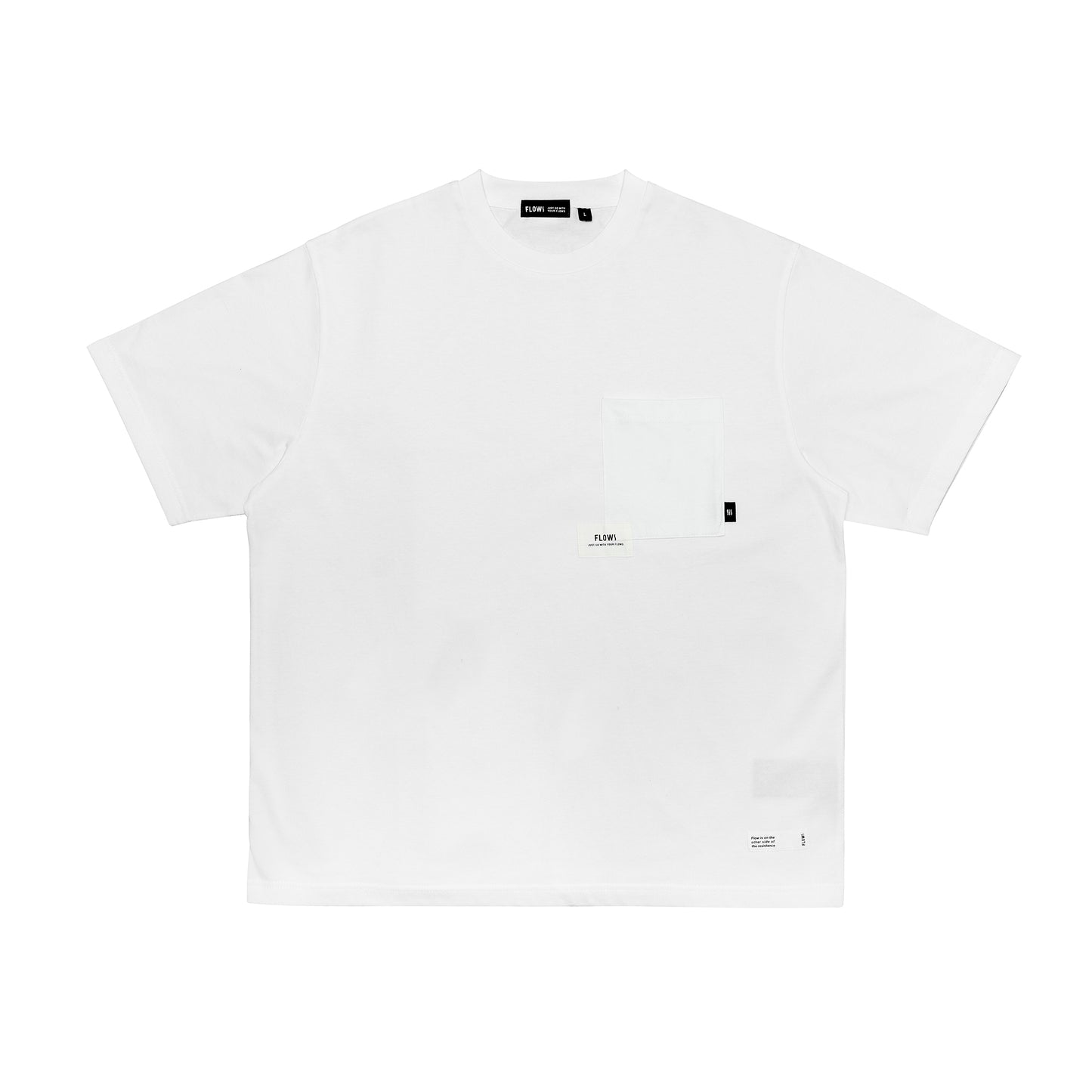 FLOWS TEE04 Label Pocket T-Shirt