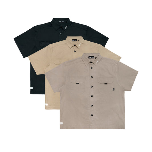 FLOWS SHI01 Cotton Spandex Poplin Worker Shirt