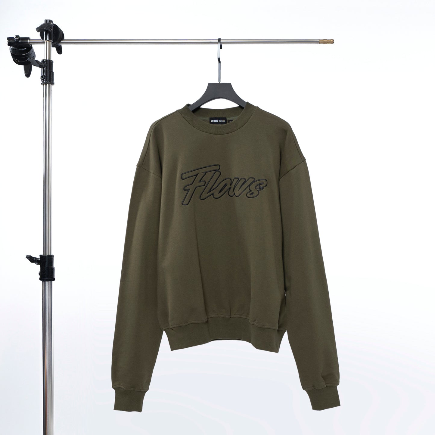 FLOWS SWT01 Embroidered Logo Crewneck Sweatshirt