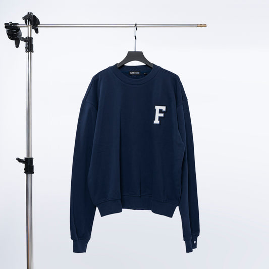 FLOWS SWT02 Logo Badge Crewneck Sweatshirt