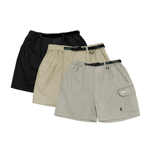 FLOWS SHT02 Cotton Spandex Poplin Cargo Shorts